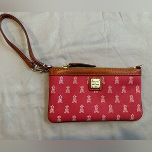 Dooney & Bourke Red Wristlet MLB Angels Baseball